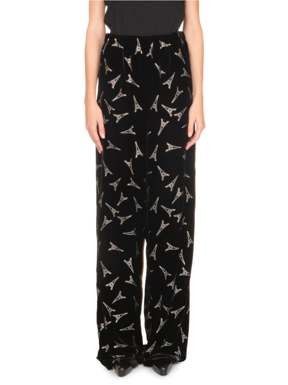 Balenciaga Rhinstone Eiffel Tower Velvet pants. 🖤